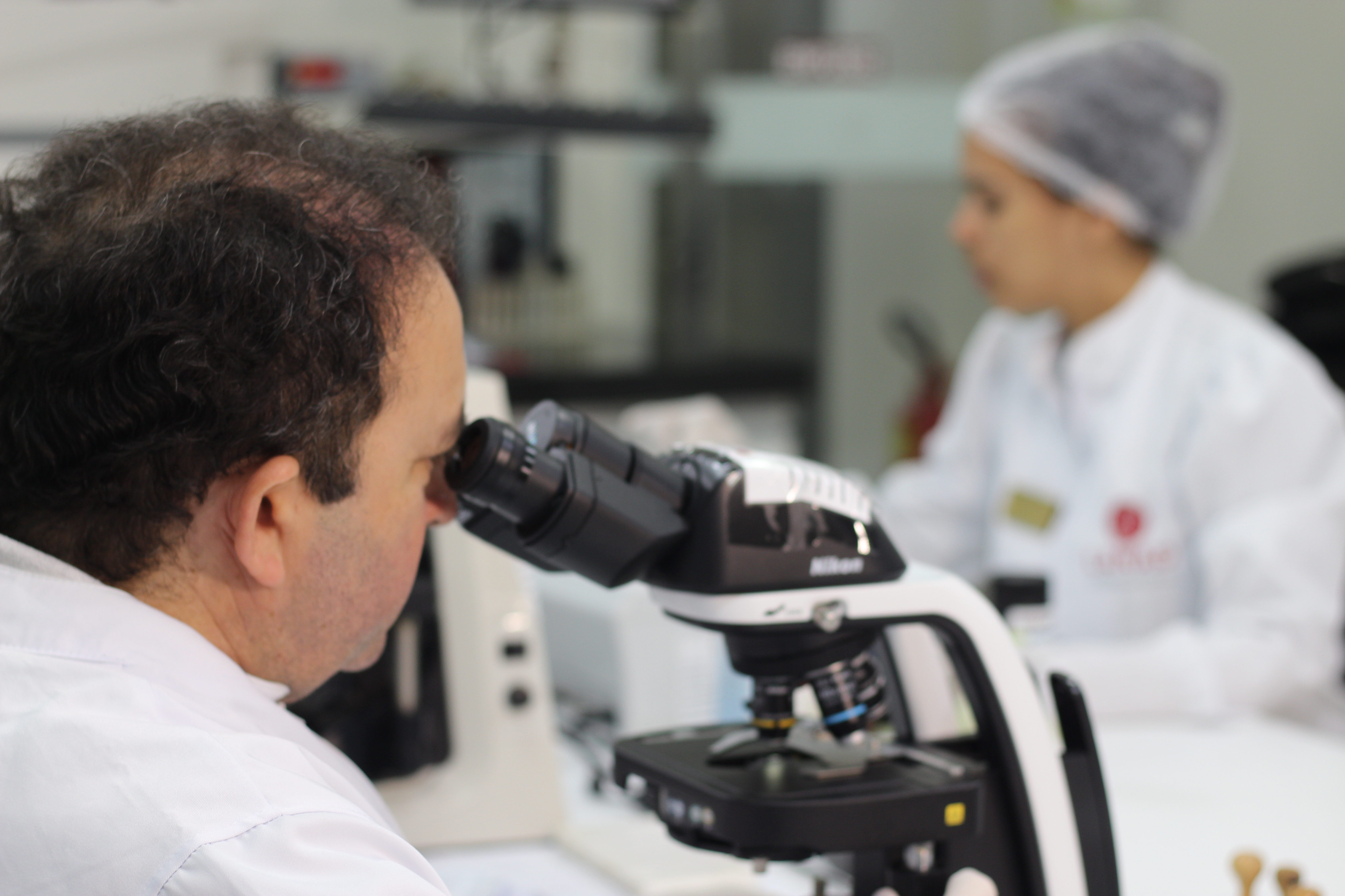 Profissional de saúde analisando resultados em um computador