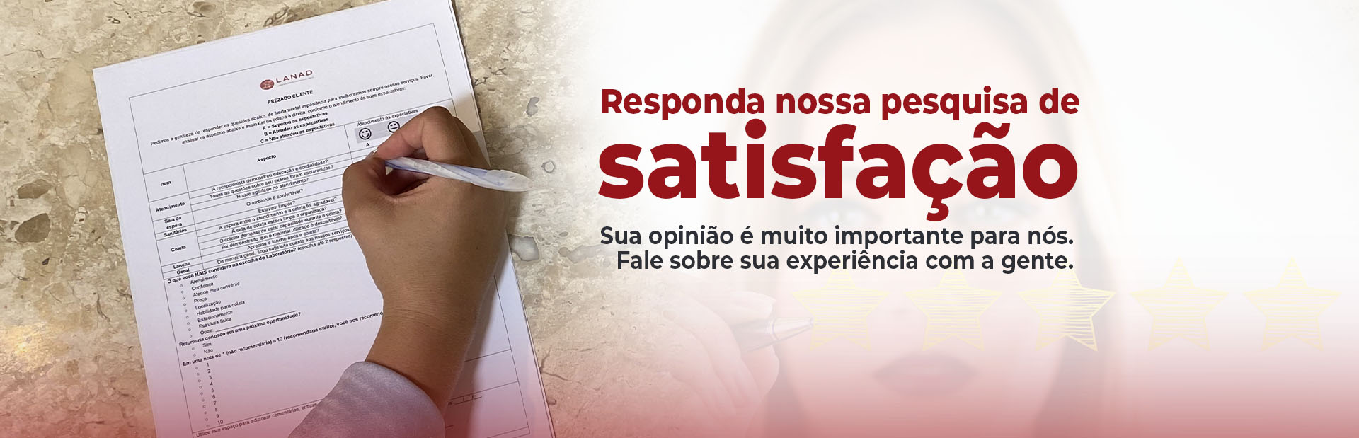 Banner – Pesquisa de satisfação